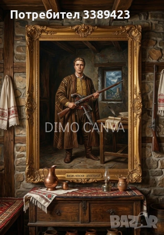 Уникален Портрет на ВАСИЛ ЛЕВСКИ – Канава 102 