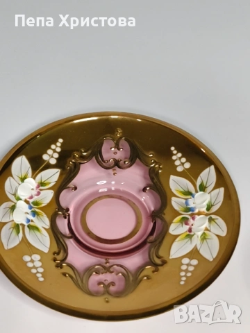 Сервиз за кафе от чехословашки червен кристал, снимка 18 - Сервизи - 53579070