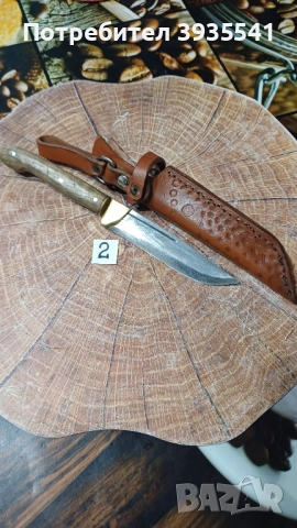 Собствено производство  ръчна изработка  кании за ножове телешки бланк 3,2мм в комплект с ножа , снимка 12 - Ножове - 51934195