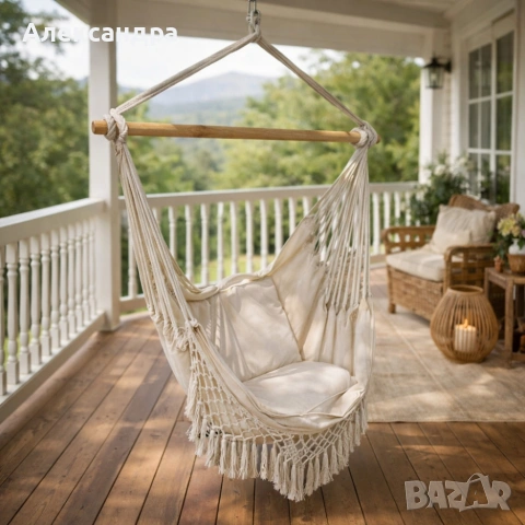 Люлка - хамак в Бразилски Бохо стил - удобно място за релакс, снимка 2 - Градински мебели, декорация  - 53837421