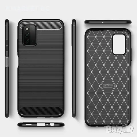 Samsung Galaxy F52 5G Удароустойчив Carbon Fiber Калъф и Протектор, снимка 10 - Калъфи, кейсове - 48516766