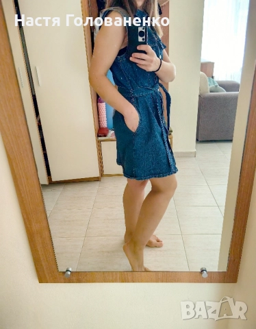 Дамска дънкова рокля, снимка 2 - Рокли - 51358727
