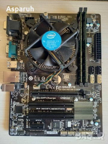 Оборудвано дъно Gigabyte GA-H81M-S2PV с i3 4170 и 8gb RAM