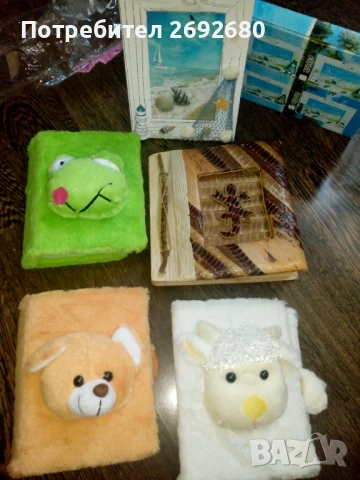 Нови албуми за снимки с плюшени корици, ръчна изработка, рамка за снимка 10/15см., снимка 1