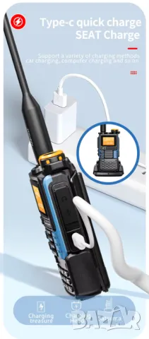 Радиостанция Quansheng UV-K6 / жълта, снимка 10 - Оборудване и аксесоари за оръжия - 50262961