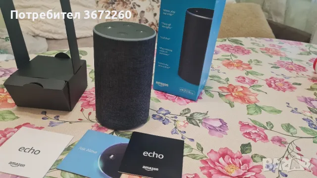 Смарт тонколона Amazon Echo (2nd Generation) говорител колонка Charcoal Fabric
, снимка 4 - Bluetooth тонколони - 48210633