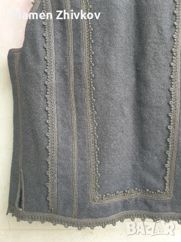 етнографски черен елек с мого гайтани и декорация, снимка 12 - Антикварни и старинни предмети - 53632449