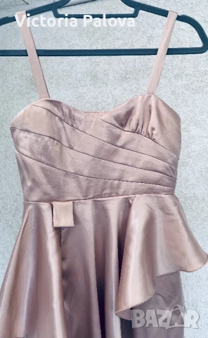 Парти ( коктейлна)рокля цвят пепел от рози  VILA Дания , снимка 4 - Рокли - 50476897