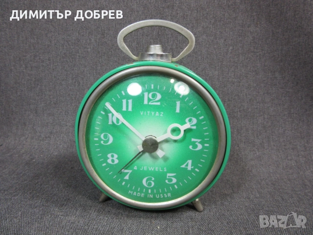 СТАР РЕТРО СОЦ СССР МЕХАНИЧЕН ЧАСОВНИК БУДИЛНИК ВИТЯЗЬ