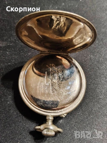 Швейцарски джобен часовник с посребрени капаци - AERA - 6 РУБИНА, снимка 5 - Джобни - 50501131