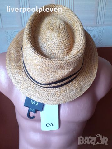 👉Нова C&A Original сламена шапка , снимка 3 - Шапки - 46411894