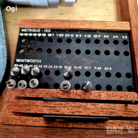 Микрометър резбомер TESA, снимка 4 - Шублери - 54271132