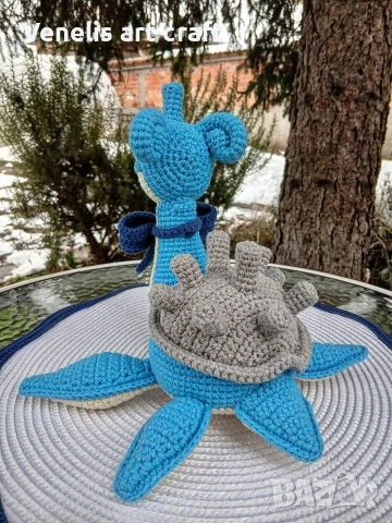 Покемон Лапрас/ Pokemon Lapras Плетена играчка , снимка 8 - Колекции - 53579620