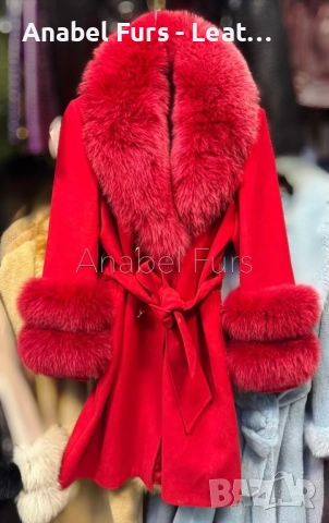 Дамски палта от кашмир и естествен косъм, снимка 10 - Палта, манта - 51862584