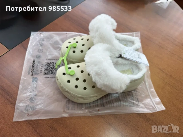 Crocs Classic Platform Fuzz Lined, снимка 6 - Чехли - 53858832