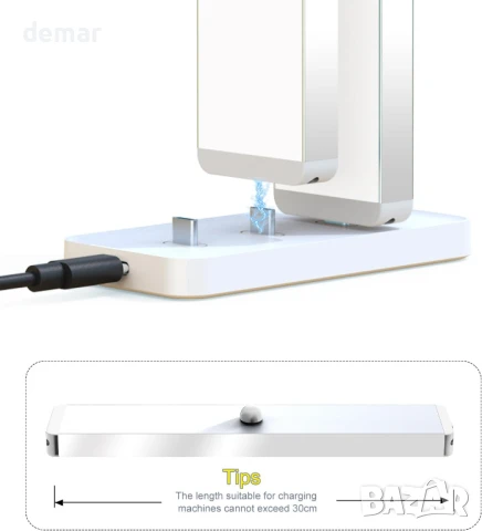 USB-C зарядна станция за устройства с USB-C, зарежда до 3 устройства, бяла, снимка 2 - Друга електроника - 51192699