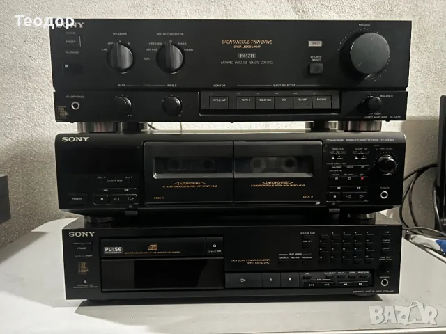 Система на Sony Усилвател Модел: TA-F 417 R CD PLAYER Модел: CDP-591 ДЕК Модел: TC-WE, снимка 5 - Аудиосистеми - 49137861