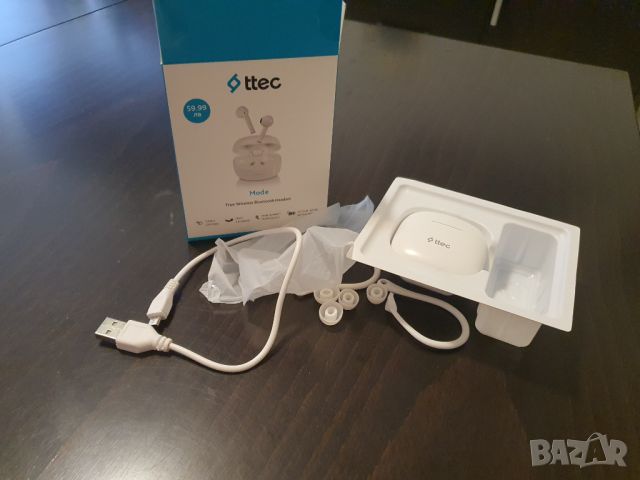 Безжични слушалки ttec,стерео,Bluetooth свързаност-бели, снимка 5 - Безжични слушалки - 46130370