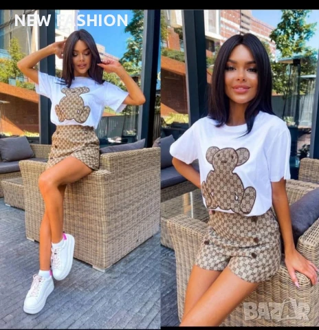 Дамски Памучни Комплекти ✨ Gucci , снимка 2 - Комплекти - 51419464