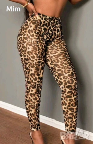 XL/3XL Еластичен прозрачен клин в черно,анимал принт , снимка 3 - Клинове - 50888477