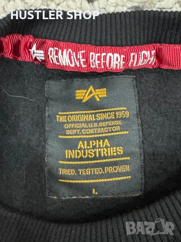 Мъжка блуза ALPHA INDUSTRIES. Размер L, снимка 8 - Блузи - 53273635