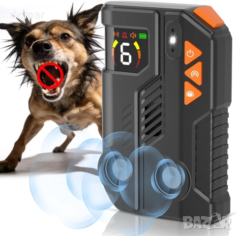 Устройство против лай за кучета с изкуствен интелект, 4 регулируеми режима, IPX6