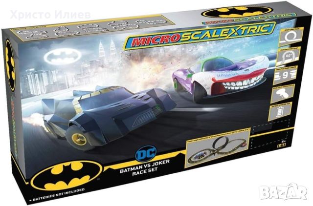 Scalextric Състезателна писта с коли Батман и Джокера Аутобан с лупинг , снимка 8 - Коли, камиони, мотори, писти - 45619518