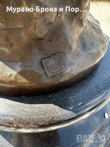 Голяма Авторска Бронзова Скулптура от L. Ledieu (Франция) – 22 кг / 75 см, снимка 5 - Антикварни и старинни предмети - 53984395