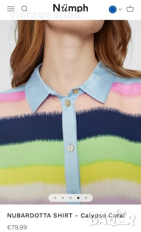 Пъстра риза Nümph, размер 40(М), снимка 6 - Ризи - 54019612