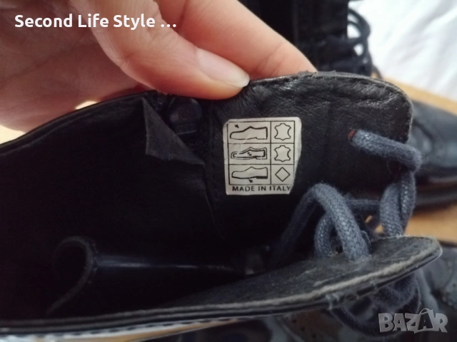 №37 дамски боти естествена кожа в черен цвят, снимка 13 - Дамски боти - 53143055