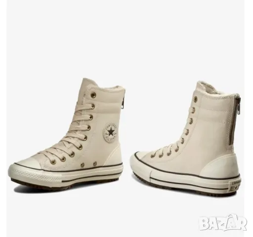 кецове / маратонки Converse Chuck Taylor All Star Hi-Rise Boot Leather+Fur  номер 37, снимка 11 - Кецове - 48563717