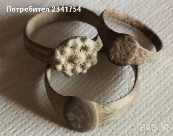 Продавам 3 бр.възрожденски пръстенчета, снимка 2 - Антикварни и старинни предмети - 53043953