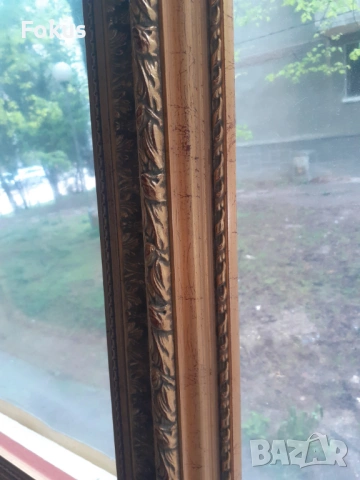Страхотна голяма дървена барокова рамка за картина, снимка 5 - Антикварни и старинни предмети - 53384226