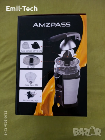 Нова електрическа цитрус преса 120W – сокоизтисквачка за фреш, снимка 9 - Сокоизстисквачки и цитрус преси - 53949301