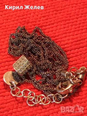 ИЗЯЩНО НЕЖНО СРЕБЪРНО КОЛИЕ СРЕБРО 925 ITALY с РОДИЕВО ПОКРИТИЕ и ИСКРЯЩИ ЦИРКОНЧЕТА 48619, снимка 12 - Колиета, медальони, синджири - 50136408