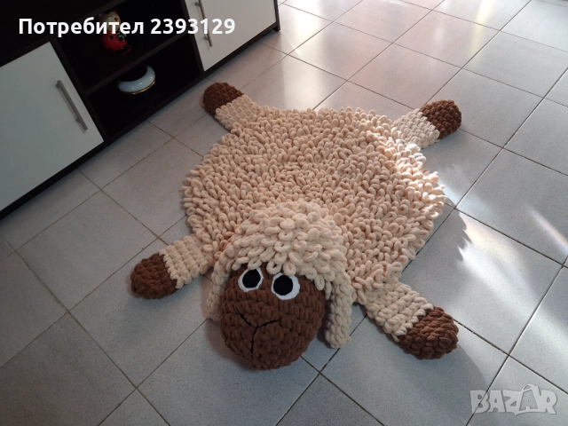 Детско плетено килимче/играчка, снимка 2 - Мебели за детската стая - 51687975