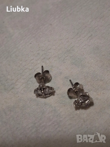 сребърни обеци с камъни, снимка 7 - Обеци - 53461676