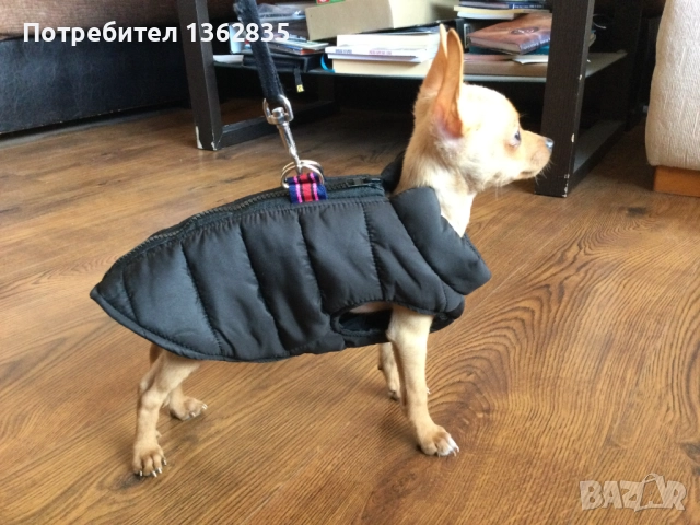 НОВ топъл черен зимен елек за куче от Италия S, M и L размер, снимка 2 - За кучета - 51928934