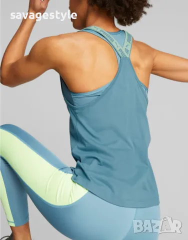 Дамски потник PUMA Strong Training Tank Top Blue, снимка 2 - Потници - 49582392