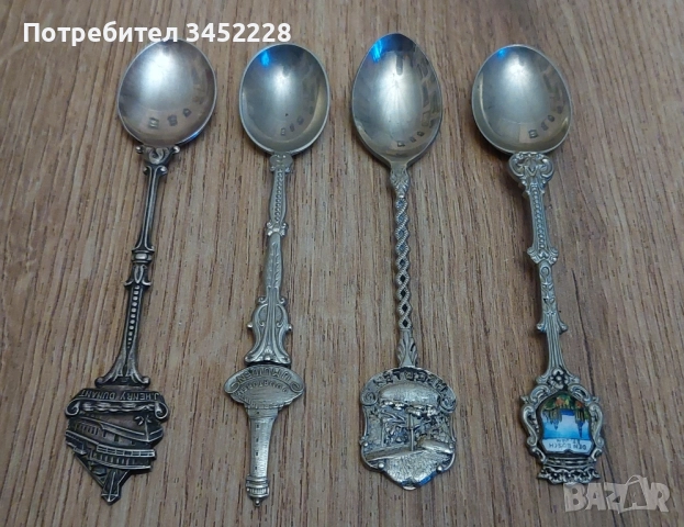 лъжички за колекционери 4 броя , снимка 4 - Антикварни и старинни предмети - 52458924