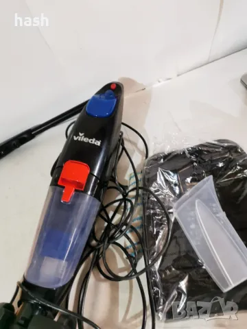Вертикална прахосмукачка Vileda, Капацитет 0,640л, 400W, Дължина на кабела 7м, Черен, снимка 3 - Прахосмукачки - 49784450