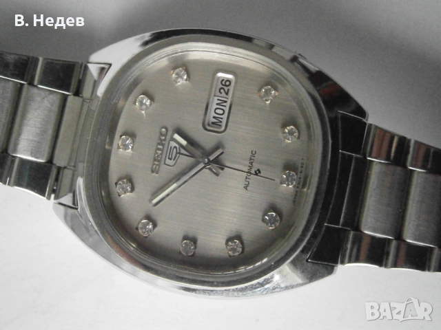 НОВ SEIKO 5, cal. 6309-5160, 17 jewels, Japan! Кристали на индексите!, снимка 4 - Мъжки - 53230361