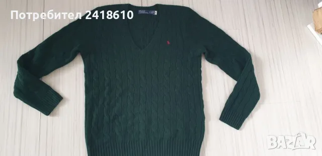 POLO Ralph Lauren Cable Wool / Cashmere V - Neck Womens Size M НОВО! ОРИГИНАЛ! Дамски Пуловер!, снимка 11 - Блузи с дълъг ръкав и пуловери - 48071040