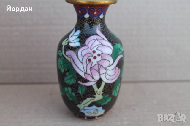 Китайска ваза ''Клоизоне'', снимка 3 - Вази - 46389019