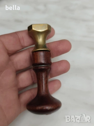 Стар восъчен печат за восък Основа от масивен бронз/месинг , снимка 3 - Антикварни и старинни предмети - 53836073