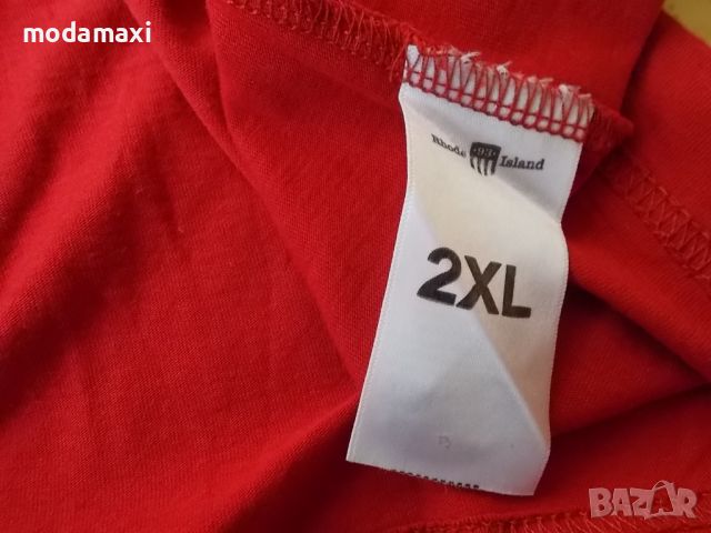 3XL – Червена  блуза  на Rhode Island, снимка 6 - Тениски - 46738154