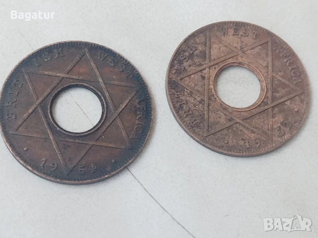 Британска Западна Африка,1952,54г,лот монети,British West Africa , снимка 8 - Нумизматика и бонистика - 51106750