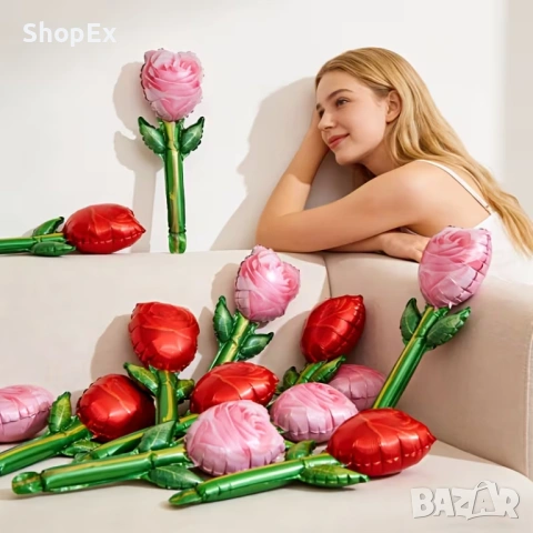 Балон Роза - Розова и Червена