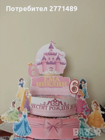 Хартиена/картонена торта за момиче , снимка 14 - Други - 51549141