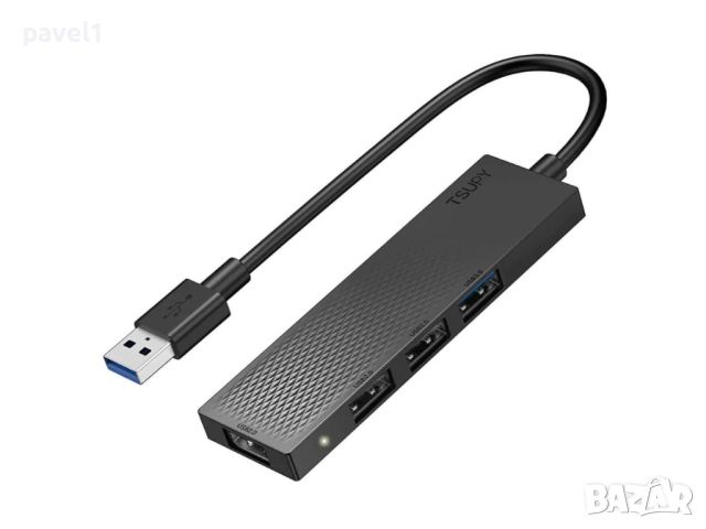 Чисто нов УСБ Хъб TSUPY USB 3.0 HUB ULTRA SLIM, снимка 1 - Друга електроника - 45093916
